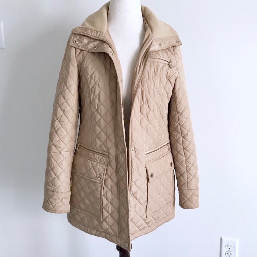 Calvin Klein Quilted Jacket with Detachable Hood